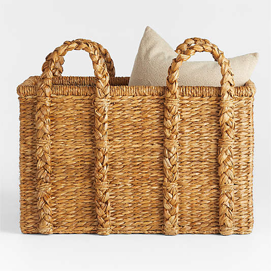 Montecito Large Rectangular Chunky Woven Basket by Jake Arnold