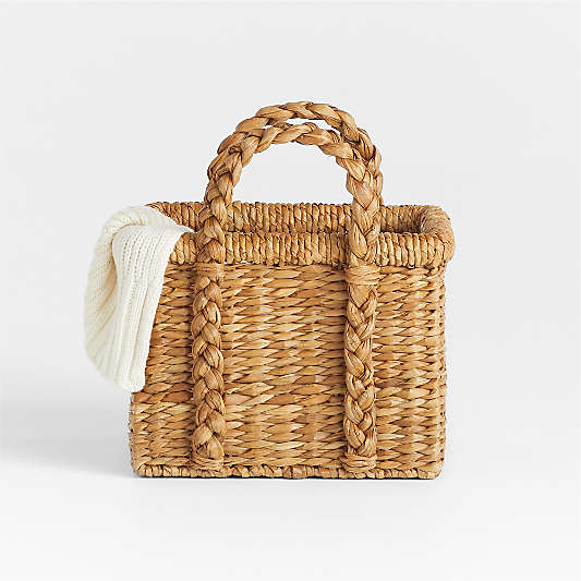 Montecito Small Rectangular Chunky Woven Basket by Jake Arnold