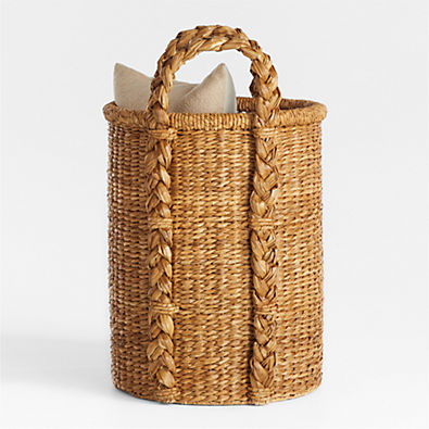 View Montecito Large Round Chunky Woven Basket by Jake Arnold details