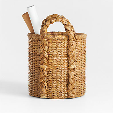 View Montecito Medium Round Chunky Woven Basket by Jake Arnold details