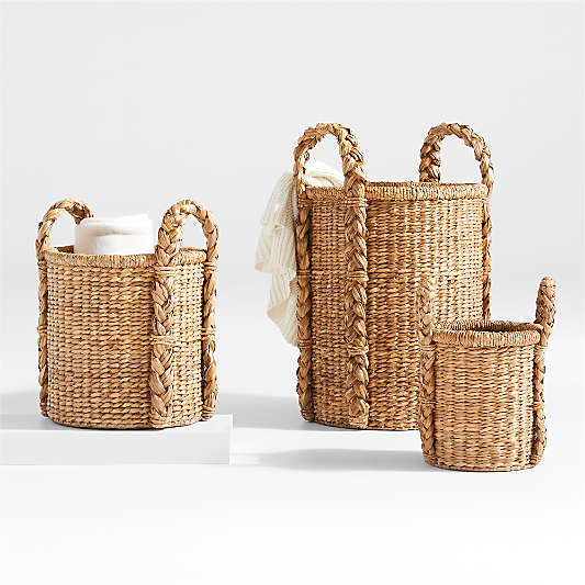 Montecito Large Round Chunky Woven Basket by Jake Arnold