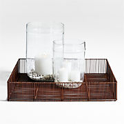Parker Large Bamboo and Metal Tray by Jake Arnold