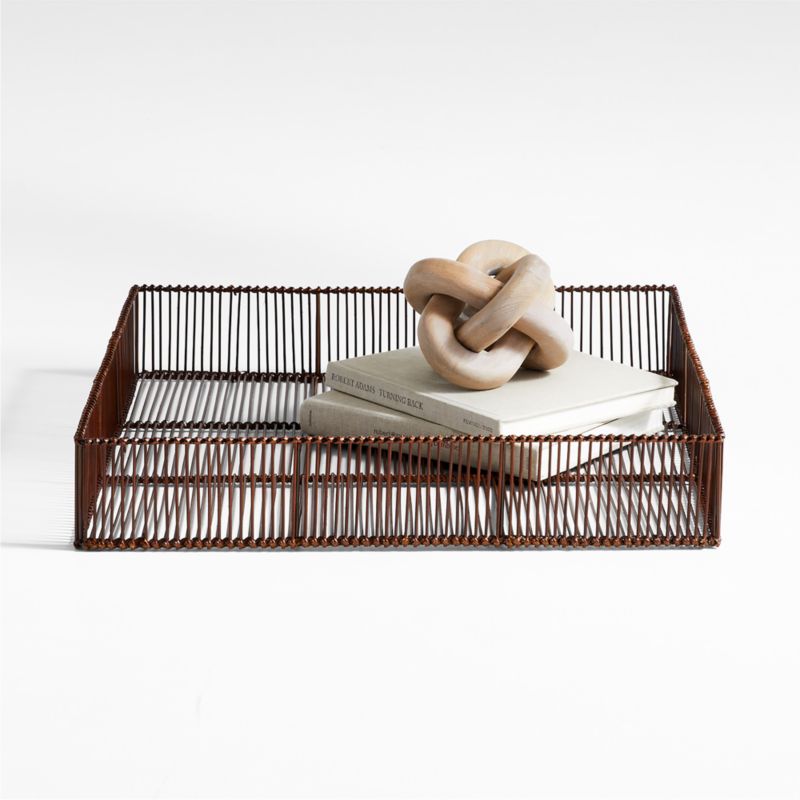 Parker Medium Bamboo and Metal Tray by Jake Arnold - image 0 of 7