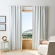 Rhodes Blue Yarndye Stripe Blackout Curtain Panel 44" x 63" by Jake Arnold