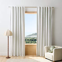 Rhodes Green Yarndye Stripe Blackout Curtain Panel 44" x 63" by Jake Arnold | Crate & Kids