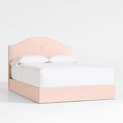 Romer Coral Pink Upholstered Kids Full Bed by Jake Arnold