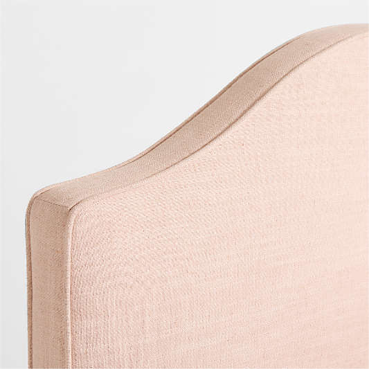 Romer Coral Pink Upholstered Kids Twin Bed by Jake Arnold