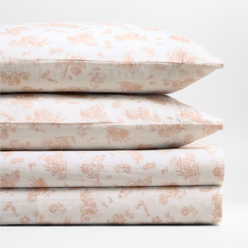 Seafield Pink Supersoft Kid's Queen Sheet by Jake Arnold | Crate & Kids ...