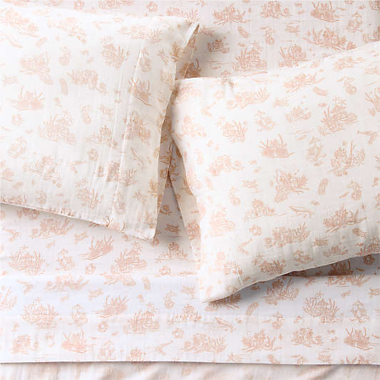 Seafield Pink Supersoft Organic Cotton Kids Sheet Set by Jake Arnold