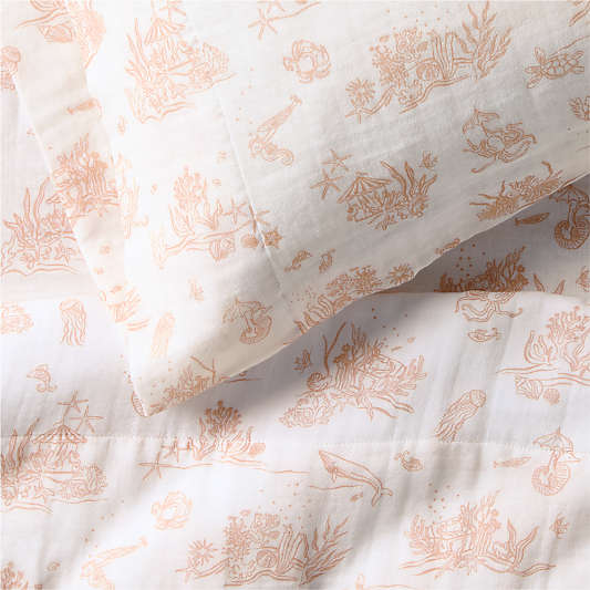 Seafield Pink Supersoft Organic Cotton Kids Sheet Set by Jake Arnold