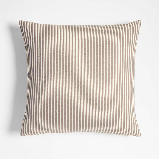 Simone 20"x20" Dark Soft Blush Stripe Outdoor Throw Pillow by Jake Arnold