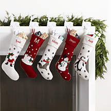 Polar Bear Cub Personalized Christmas Stocking | Crate & Barrel