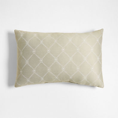 View Sunbrella ® Sweeney 22"x15" Willow Green Outdoor Throw Pillow by Jake Arnold details