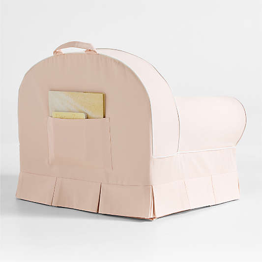 Whittle Seashell Pink Large Kids Lounge Nod Chair by Jake Arnold