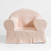 Large Iceberg Green and Pink Floral Faux Fur Kids Lounge Nod Chair Cover