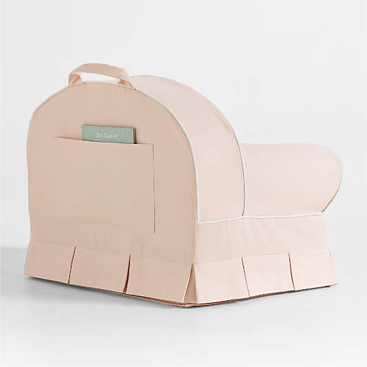 Whittle Seashell Pink Small Kids Lounge Nod Chair by Jake Arnold