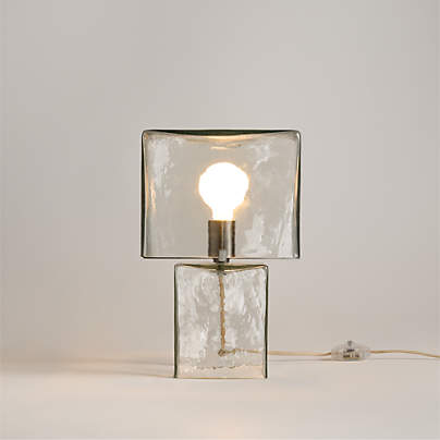Braque Glass Cube Table Lamp by Jeremiah Brent