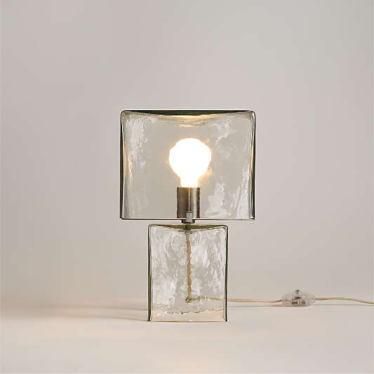 Braque Glass Cube Table Lamp by Jeremiah Brent