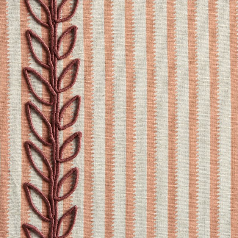 Charles Street Poppy Coral Embroidered Yarn-Dyed Blackout Window Curtain Panel 44"x84" by Jeremiah Brent - image 6 of 8