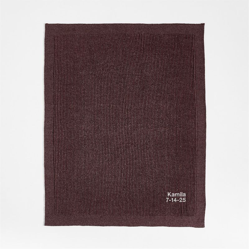 Cherished Chestnut Red Wool Blend 50"x60" Kids Fisherman's Knit Throw Blanket by Jeremiah Brent - image 3 of 8