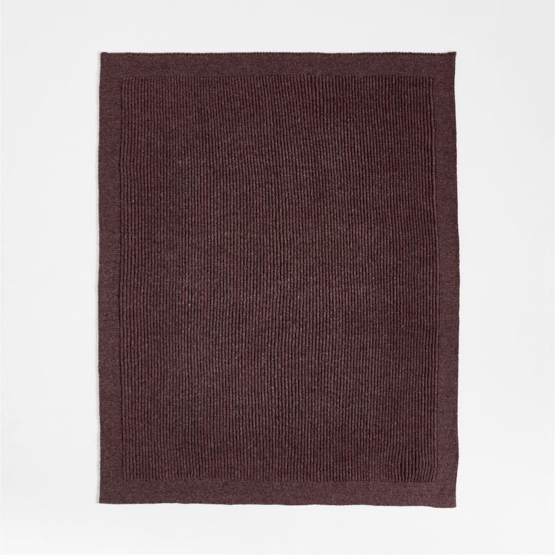 Cherished Chestnut Red Wool Blend 50"x60" Kids Fisherman's Knit Throw Blanket by Jeremiah Brent - image 4 of 8