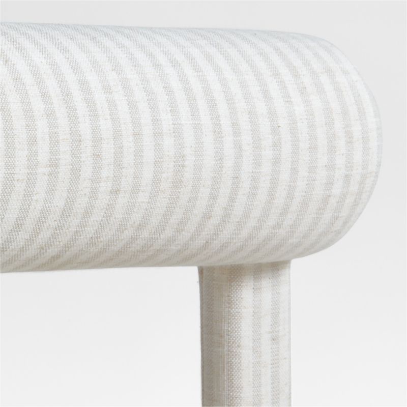 Collector's Upholstered Ivory and Natural Striped Kids Desk Chair by Jeremiah Brent - image 7 of 8