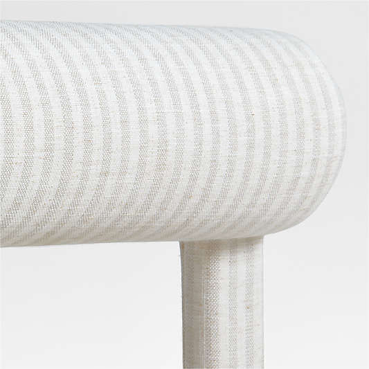 Collector's Upholstered Ivory and Natural Striped Kids Desk Chair by Jeremiah Brent