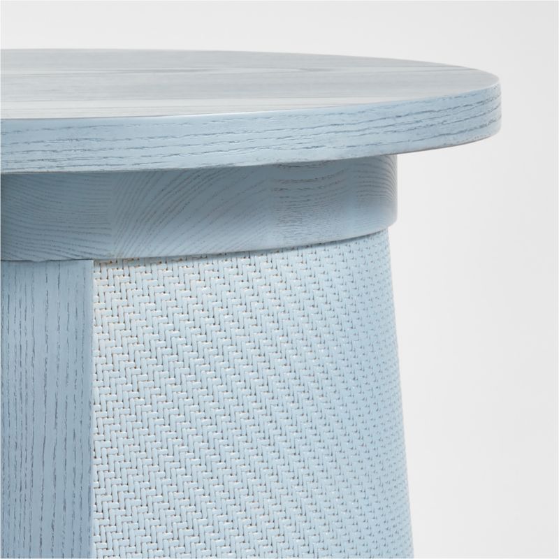 Collector's Cane and Wood Light Blue Kids Desk by Jeremiah Brent - image 6 of 7