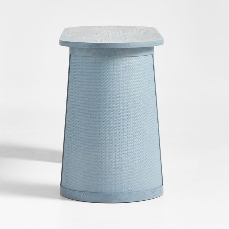 Collector's Cane and Wood Light Blue Kids Desk by Jeremiah Brent - image 5 of 7