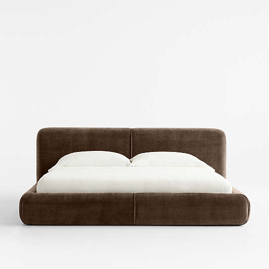 Curios Cocoa Upholstered King Bed by Jeremiah Brent