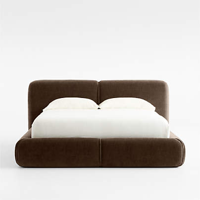 Curios Cocoa Upholstered Queen Bed by Jeremiah Brent