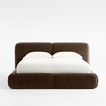 Curios Upholstered Queen Bed by Jeremiah Brent | Crate & Barrel