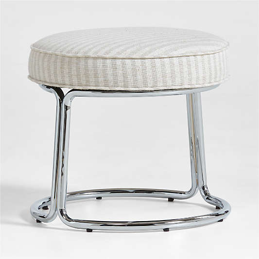 Discovery Upholstered Striped Kids Play Stool by Jeremiah Brent