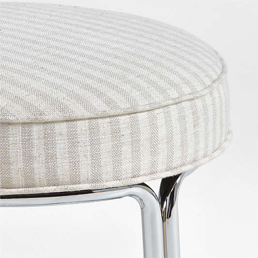 Discovery Upholstered Striped Kids Play Stool by Jeremiah Brent