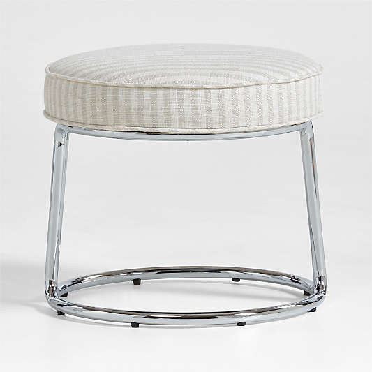 Discovery Upholstered Striped Kids Play Stool by Jeremiah Brent