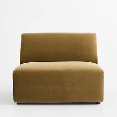 Eero Modular Armless Chair Sectional Piece by Jeremiah Brent