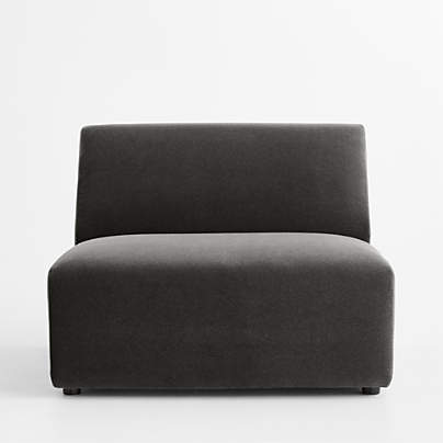 Eero Modular Armless Chair Sectional Piece by Jeremiah Brent