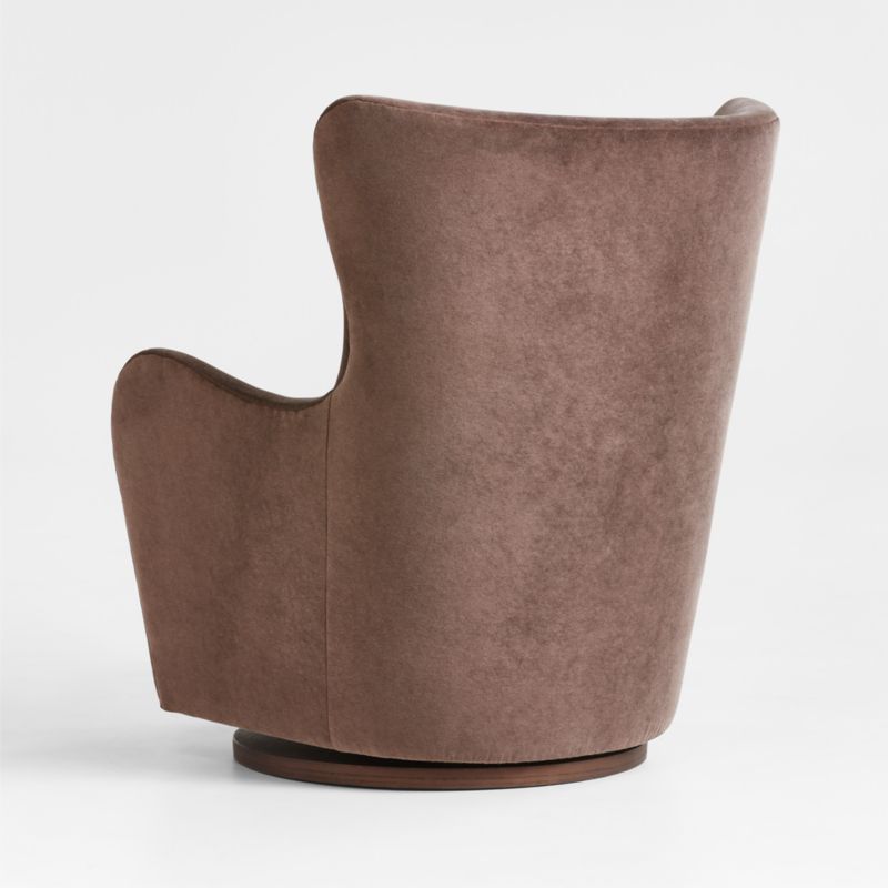 Embrace Chocolate Brown Velvet Swivel Glider Nursery Chair by Jeremiah Brent - image 8 of 9