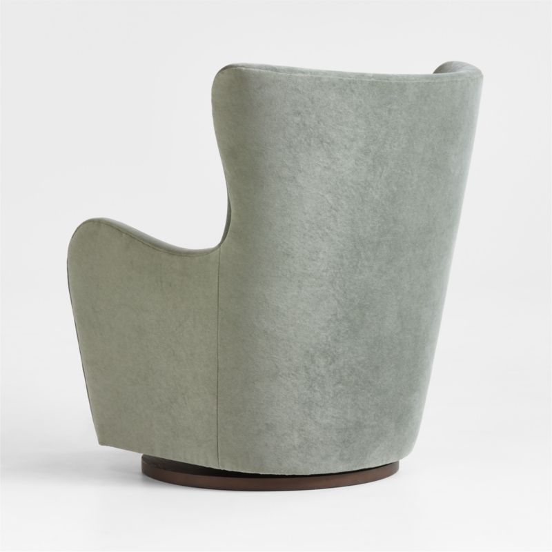 Embrace Sage Green Velvet Swivel Glider Nursery Chair by Jeremiah Brent - image 6 of 7