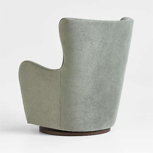 Embrace Sage Green Velvet Swivel Glider Nursery Chair by Jeremiah Brent