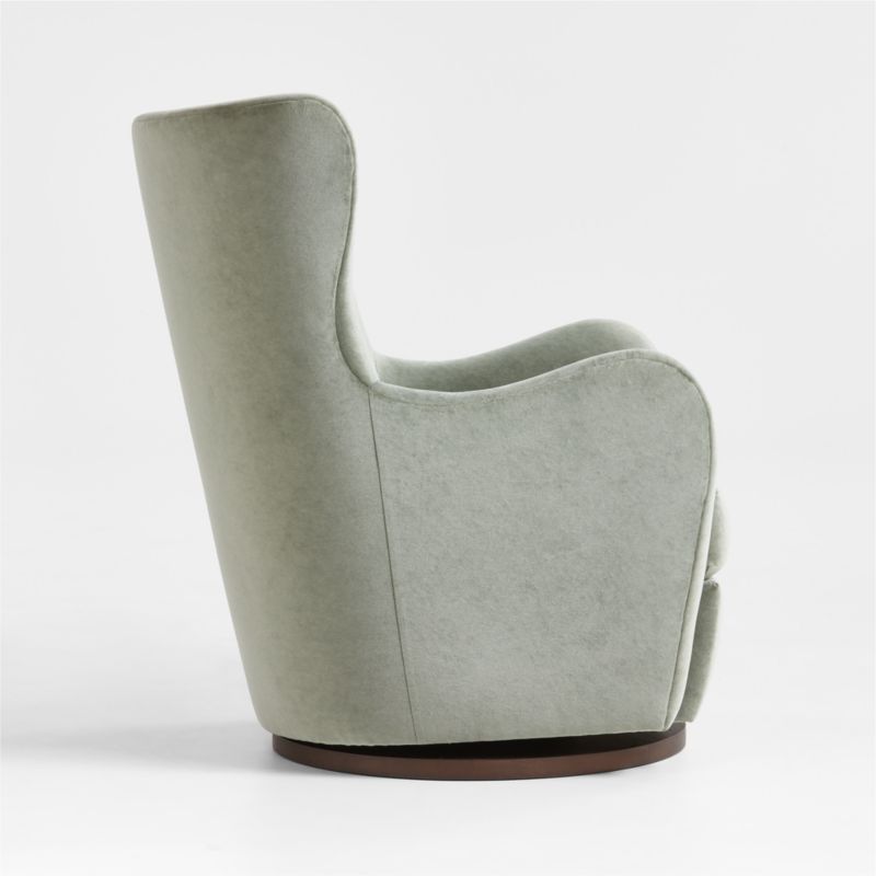 Embrace Sage Green Velvet Swivel Glider Nursery Chair by Jeremiah Brent - image 4 of 7