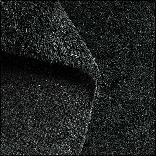 Fenwick Wool Black Rug Handknotted Swatch 12"x18" by Jeremiah Brent
