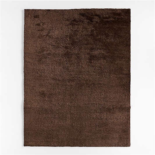 Fenwick Wool Deep Brown Handknotted Area Rug 8'x10' by Jeremiah Brent