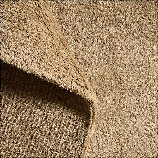 Fenwick Wool Camel Handknotted Rug Swatch 12"x18" by Jeremiah Brent