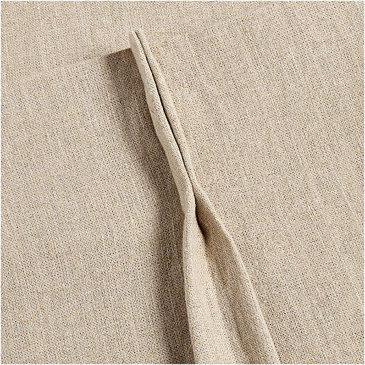 French Pleat Natural Taupe Linen Blend Window Curtain Panel by Jeremiah Brent