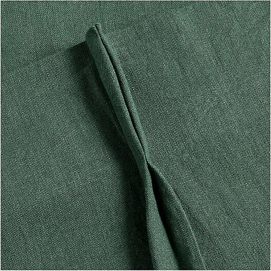 French Pleat Verdigris Green Linen Blend Window Curtain Panel 48"x108" by Jeremiah Brent