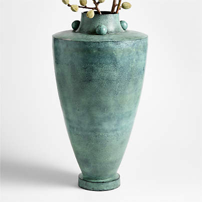 Giaco Large Green Patina Vase 20 by Jeremiah Brent
