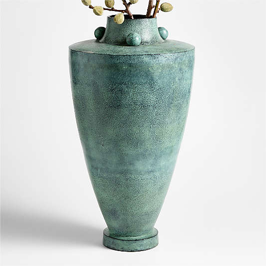 Giaco Large Green Patina Vase 20 by Jeremiah Brent
