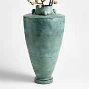 Brooklyn Cannelée Grey Floor Vase 20" by Athena Calderone