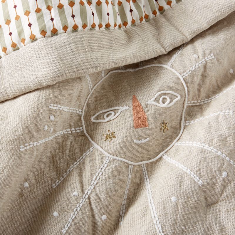 Gwen Embroidered Organic Cotton Baby Crib Quilt by Jeremiah Brent - image 7 of 10